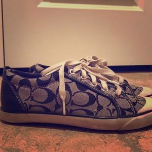 Black Coach Tie Up Shoe